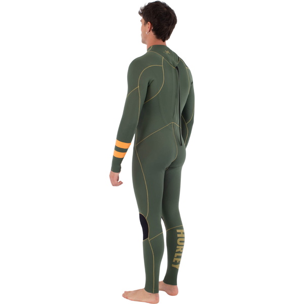 2026 Hurley Mens Advant 3/2mm Back Zip Wetsuit MFS0000302 - Cargo